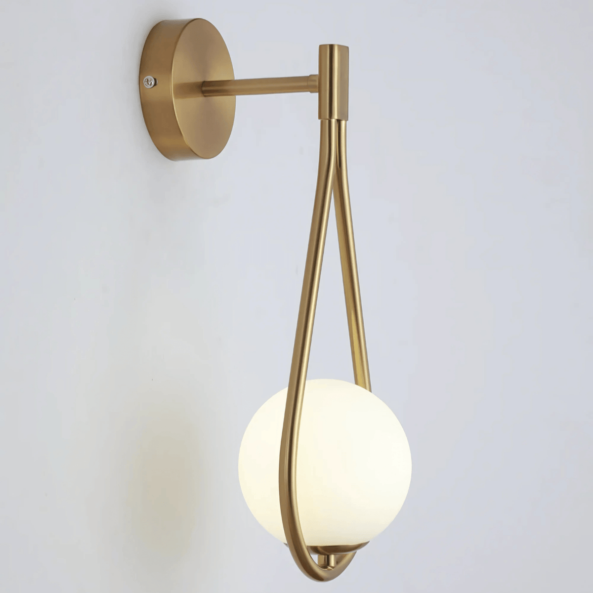 Droplet Wall Light | Modern Teardrop Wall Lamp In A Brushed Brass or Satin Black Metal Finish