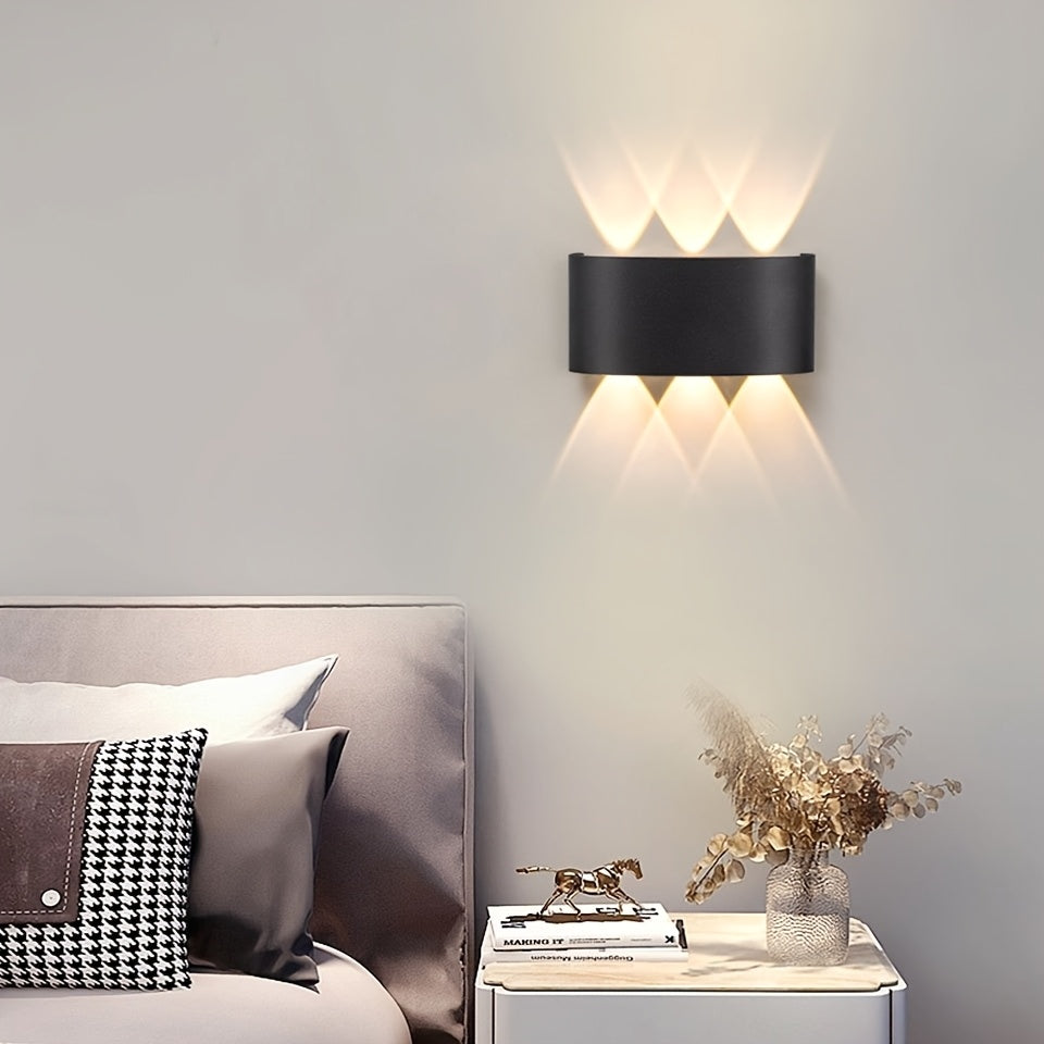 Modern Dual Beam LED Wall Light | Indoor and Outdoor IP55 Rated Up and Down Metal Wall Sconce