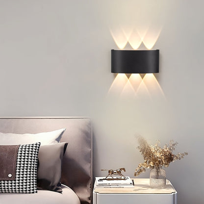 Modern Dual Beam LED Wall Light | Indoor and Outdoor IP55 Rated Up and Down Metal Wall Sconce