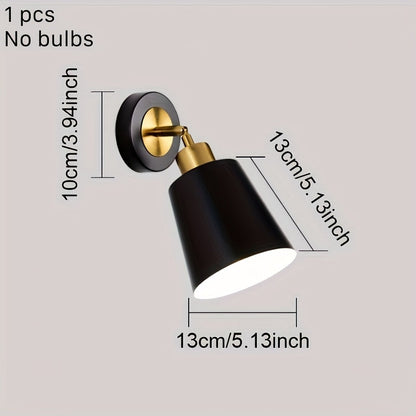 Modern Metal Wall Sconce Light | Adjustable Bedroom and Living Room Wall Lamp In Cast Iron