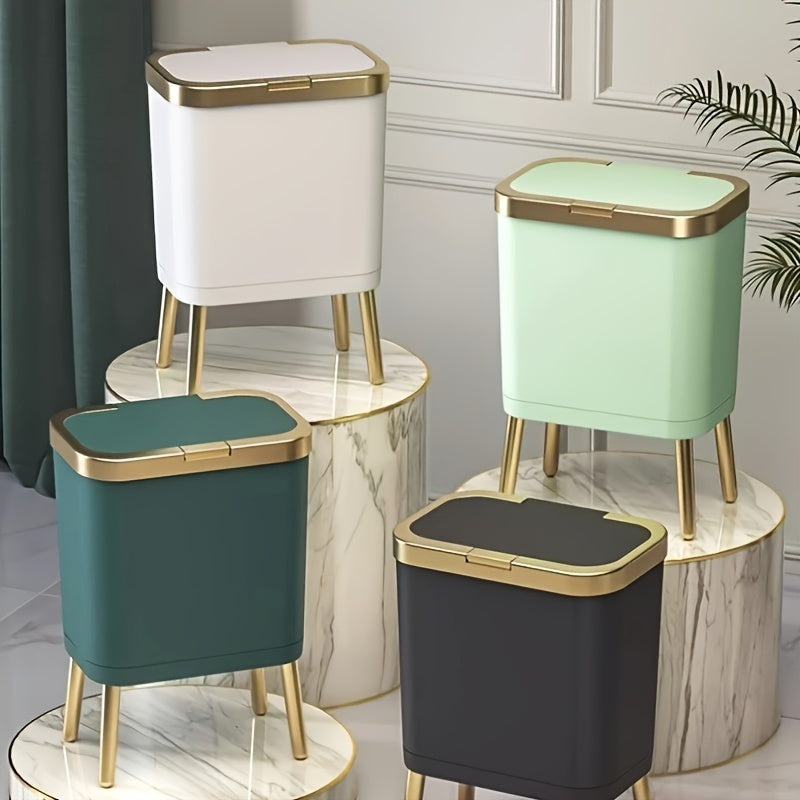15L Odour Sealing Trash Can With Elevated Legs | Modern Waste Bin For Kitchens and Bathrooms