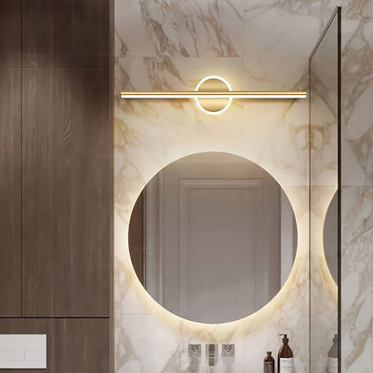 Luxe LED Mirror Wall Light | Minimalist Linear Wall Lamp In A Black or Gold Aluminium Finish