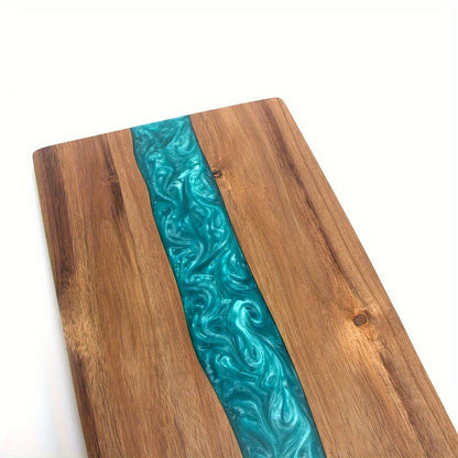 Resin River Cutting Board | Acacia Wood Charcuterie and Cheese Serving Board For Grazing Tables