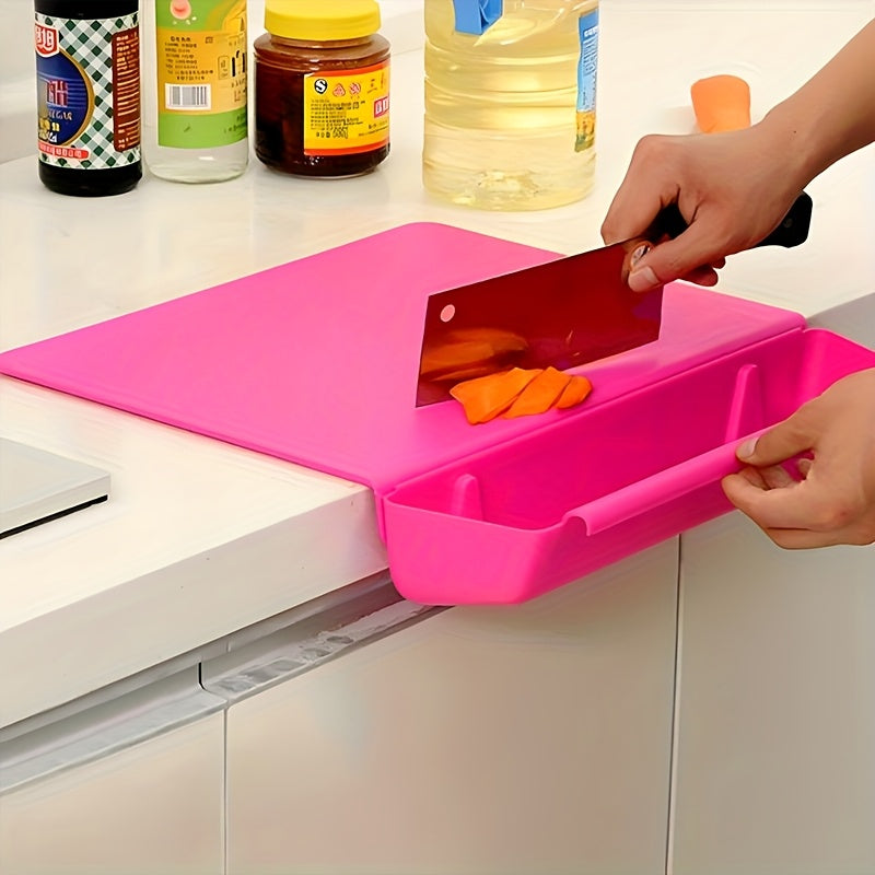 2 in 1 Chopping Board With Storage Box | Portable Cutting Board and Food Holder For Travel