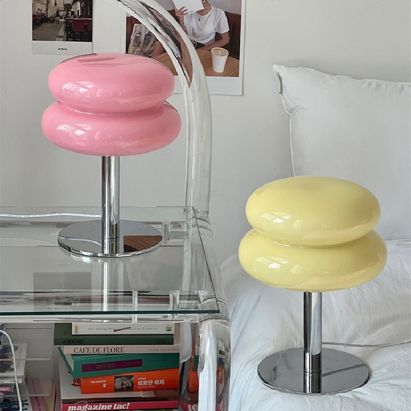 Italian Designer Glass Table Lamp | Modern Retro Accent Light For Living Rooms and Consoles