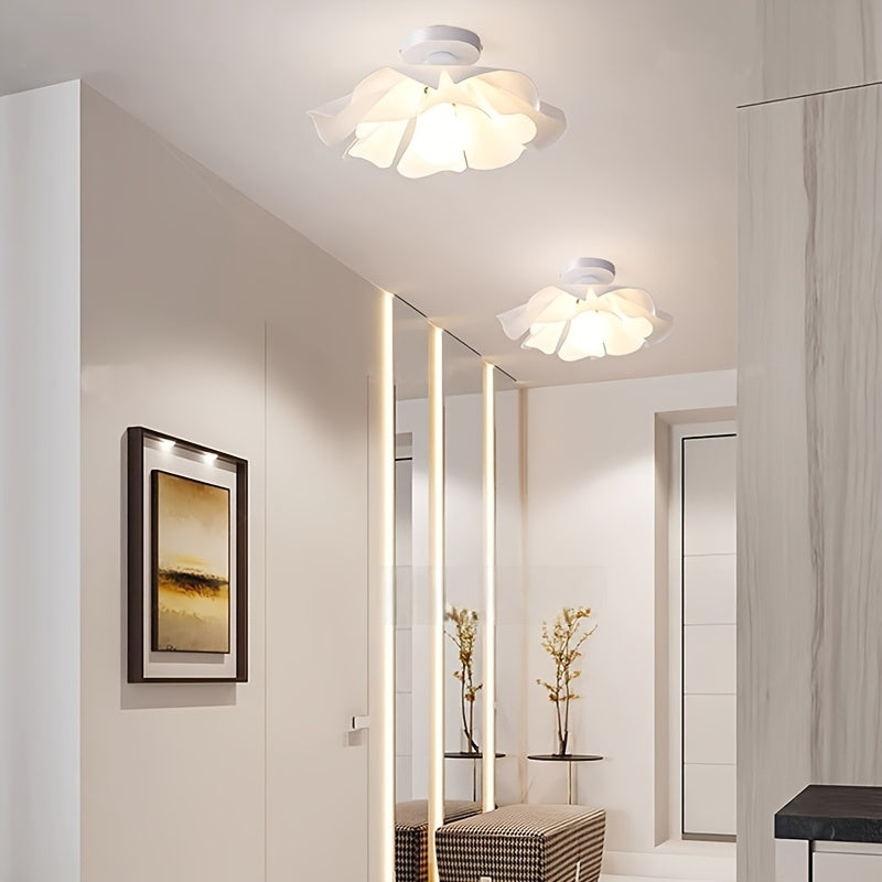 Rose Petal Ceiling Light | Modern Semi Flush Sculpted Flower Design In Three Different Sizes