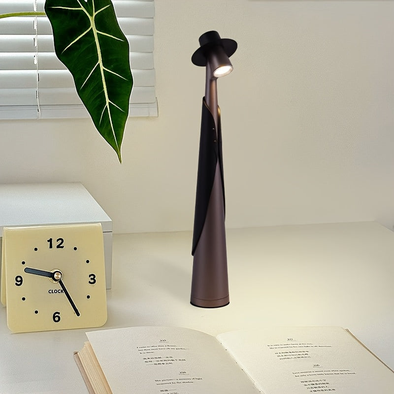 Rechargeable LED Hat Lamp | Creative Touch Desk Light For Bedsides, Shelves and Windowsills