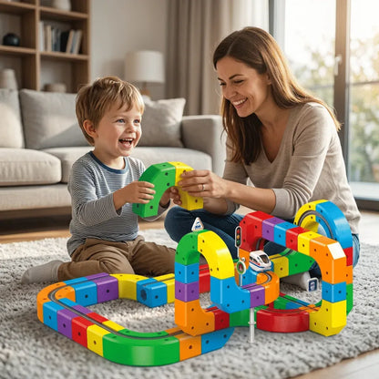 Electric Toy Train Set | Motor Skills Learning Track Toy For Young Children With Easy Connect Pieces