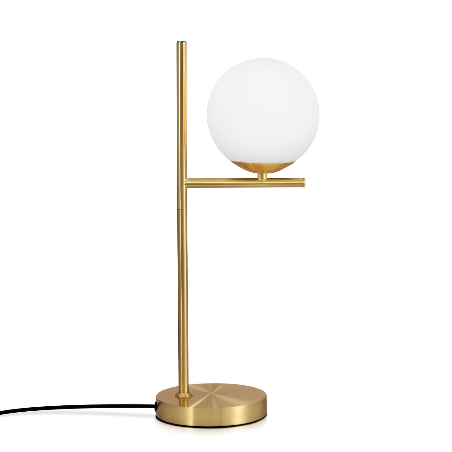 Modern Golden Table Lamp | Frosted White Glass Globe Design In A Single or Double Globe Form