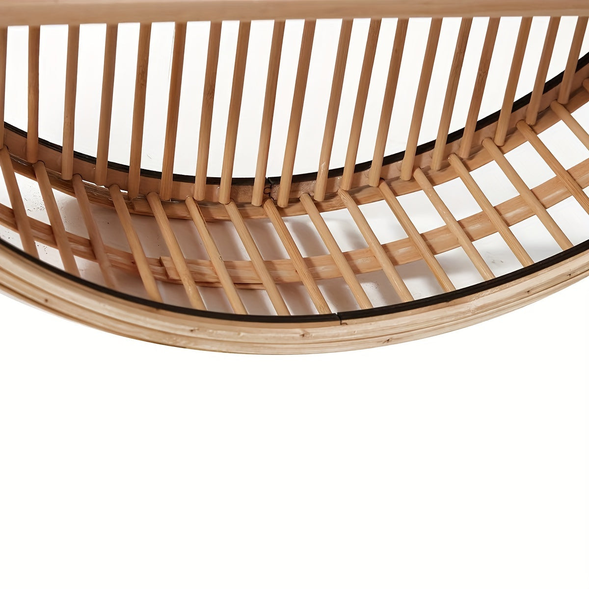 Round Bamboo Wall Shelf | Handmade Boho Floating Organiser For Plants, Books and Ornaments