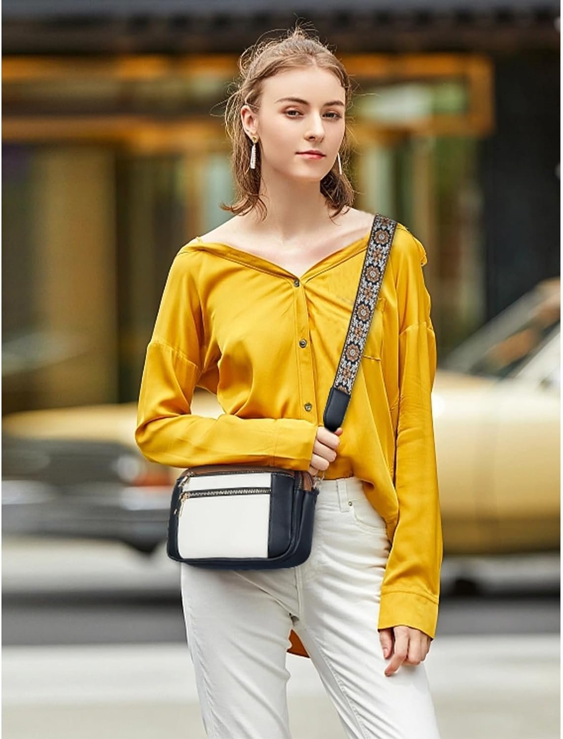 Camilla Structured Leather-Look Shoulder Bag
