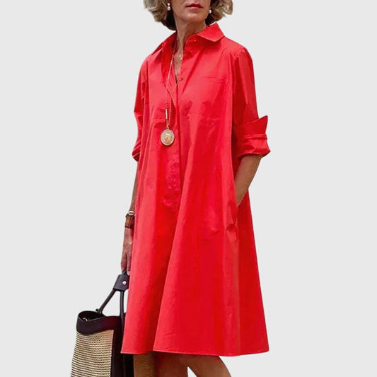 Paige Relaxed Midi Dress with Pockets
