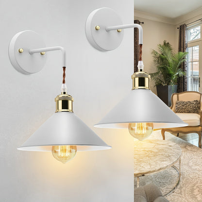Modern Metal Wall Sconce Pair | Industrial Oil Rubbed Wall Light Fixture Set Of Two Lights