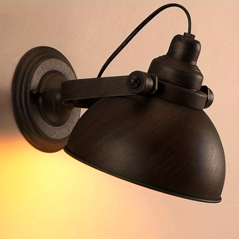 Industrial Vintage Wall Light | Retro Metal Sconce Lamp With An Adjustable Metal Swing Out Arm