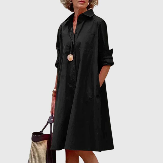 Paige Relaxed Midi Dress with Pockets