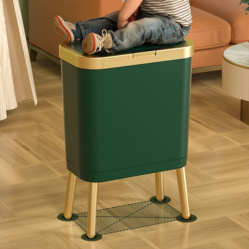 15L Odour Sealing Trash Can With Elevated Legs | Modern Waste Bin For Kitchens and Bathrooms