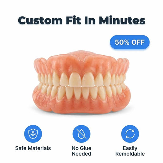 Custom Fit Cosmetic Denture Set | Mouldable Natural Shade Temporary Tooth Cover For Appearance Use