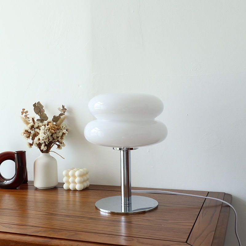 Italian Designer Glass Table Lamp | Modern Retro Accent Light For Living Rooms and Consoles