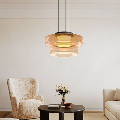 Glass Pendant Lamp | Bauhaus Style Hanging Light For Dining Rooms and Kitchen Island Counters
