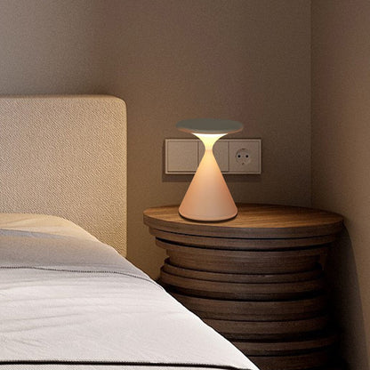 Sablune Wireless Table Lamp | Rechargeable Hourglass Design In White, Grey or Black Finish