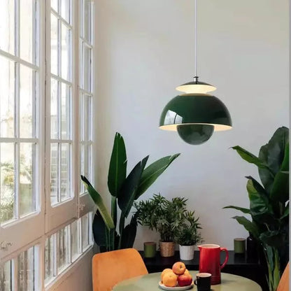 Petalume Pendant Light | Nordic Layered Dome LED Ceiling Lamp In Four Bold Modern Shade Colours