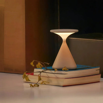 Sablune Wireless Table Lamp | Rechargeable Hourglass Design In White, Grey or Black Finish