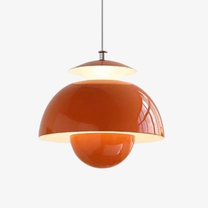 Petalume Pendant Light | Nordic Layered Dome LED Ceiling Lamp In Four Bold Modern Shade Colours