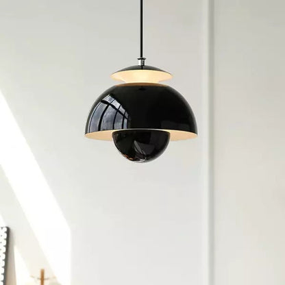 Petalume Pendant Light | Nordic Layered Dome LED Ceiling Lamp In Four Bold Modern Shade Colours