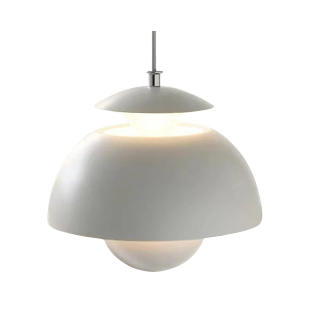Petalume Pendant Light | Nordic Layered Dome LED Ceiling Lamp In Four Bold Modern Shade Colours