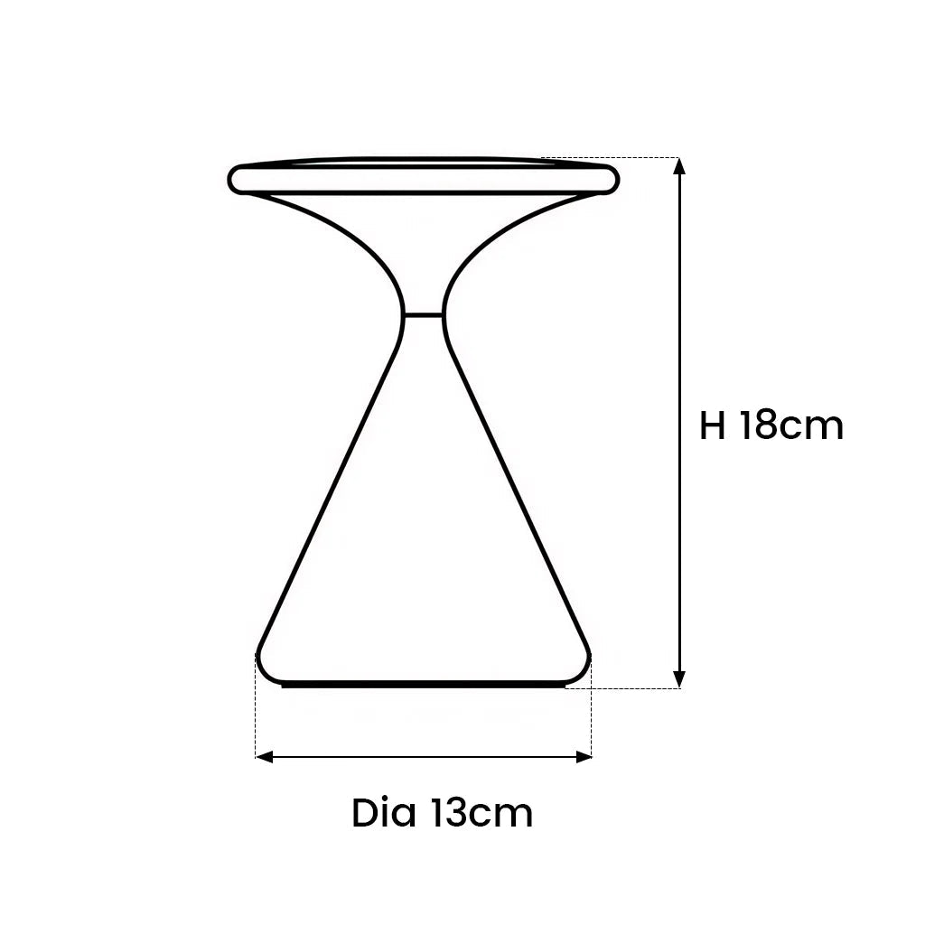 Sablune Wireless Table Lamp | Rechargeable Hourglass Design In White, Grey or Black Finish