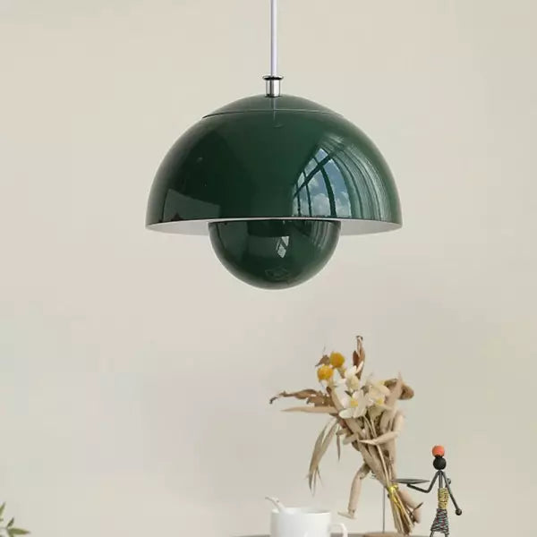 Petalume Pendant Light | Nordic Layered Dome LED Ceiling Lamp In Four Bold Modern Shade Colours