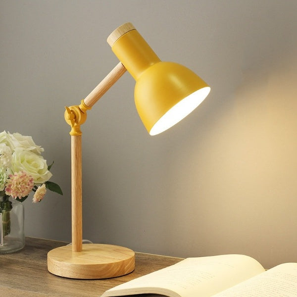 Nordic Wooden LED Desk Lamp | Scandinavian Minimalist Task Light For Study and Home Office Desks