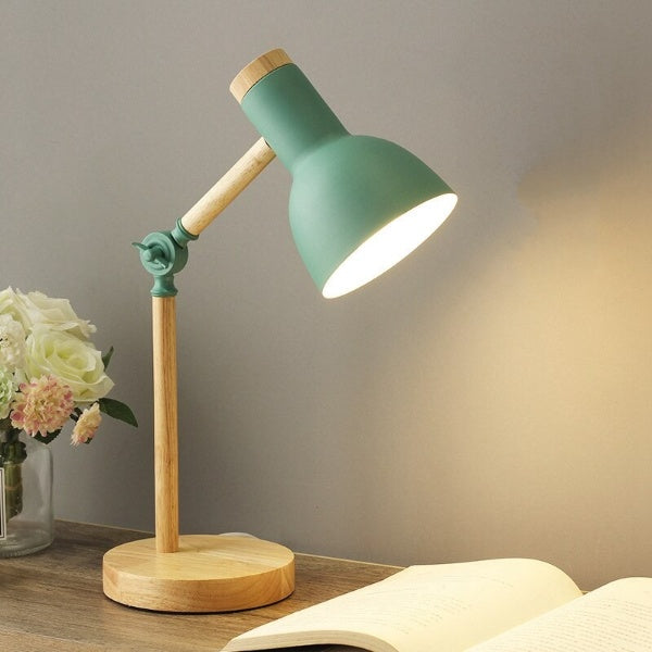 Nordic Wooden LED Desk Lamp | Scandinavian Minimalist Task Light For Study and Home Office Desks