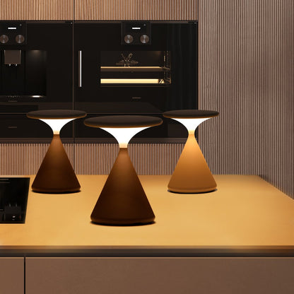 Sablune Wireless Table Lamp | Rechargeable Hourglass Design In White, Grey or Black Finish