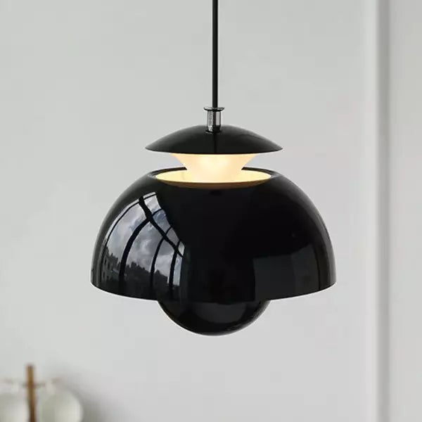 Petalume Pendant Light | Nordic Layered Dome LED Ceiling Lamp In Four Bold Modern Shade Colours