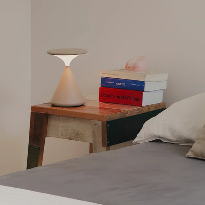 Sablune Wireless Table Lamp | Rechargeable Hourglass Design In White, Grey or Black Finish