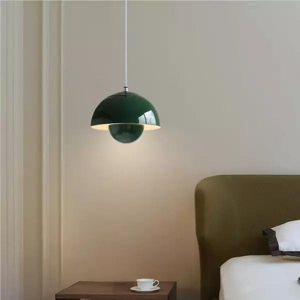 Petalume Pendant Light | Nordic Layered Dome LED Ceiling Lamp In Four Bold Modern Shade Colours