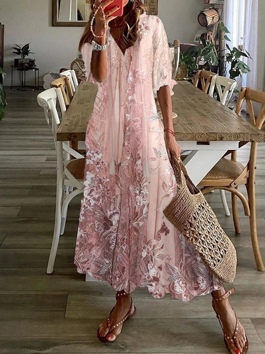 Seraphina Floral Halter Maxi Dress