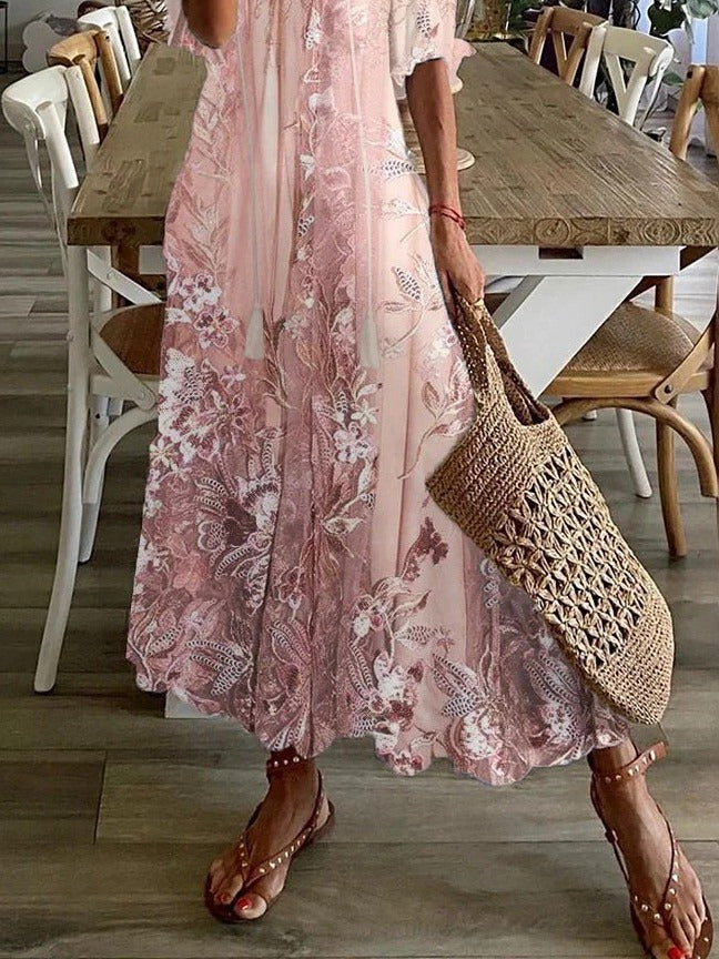 Seraphina Floral Halter Maxi Dress