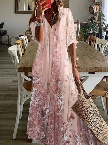 Seraphina Floral Halter Maxi Dress
