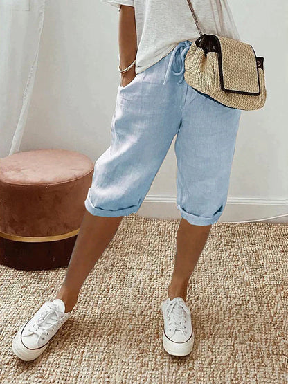 Emma Wide-Leg Cotton Shorts