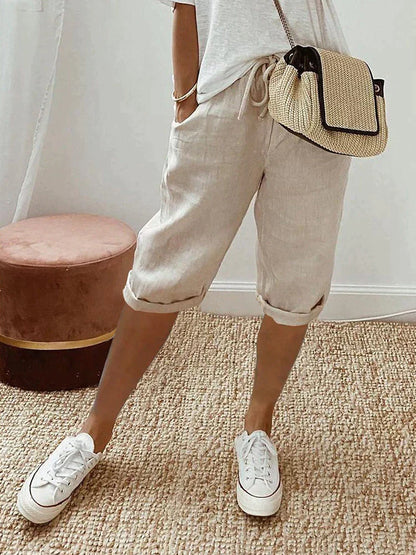 Emma Wide-Leg Cotton Shorts