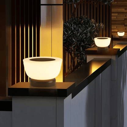 Solar Landing Light | Outdoor LED Pathway Lamp For Steps, Decks, Patios and Garden Pathways