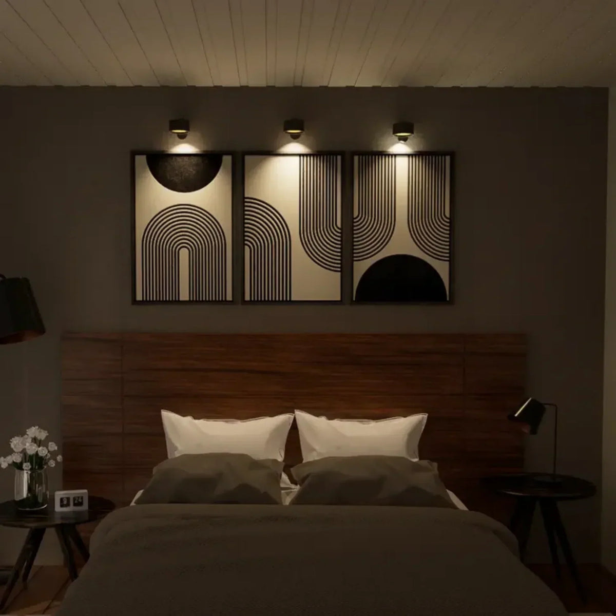 USB Rechargeable LED Wall Light | Cordless Touch or Remote Puck Light In Three Wall Finishes