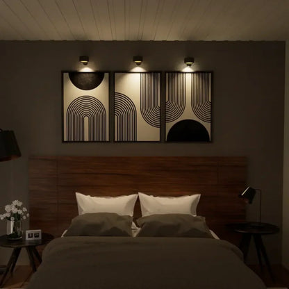 USB Rechargeable LED Wall Light | Cordless Touch or Remote Puck Light In Three Wall Finishes