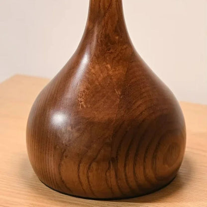 Cognara Glass Table Lamp | Modern Brass and Walnut Wood Accent Table Light In Two Lamp Heights
