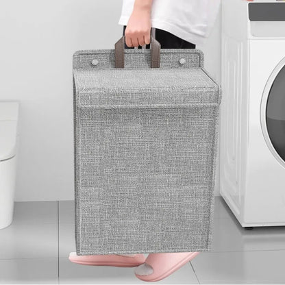 Wallnest Wall Mounted Laundry Basket | Foldable Adhesive Hamper For Small Bathrooms and Bedrooms