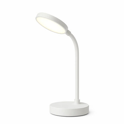 LED Desk Lamp With USB Charging | Adjustable Swan Neck Reading Light and A Phone Slot Base