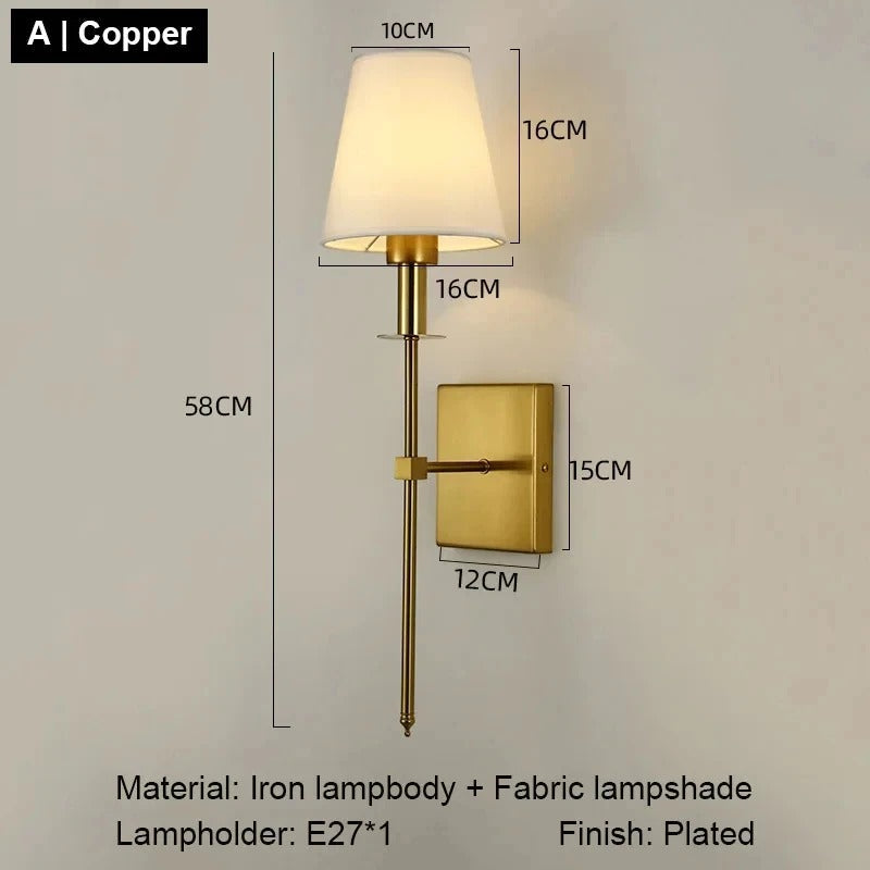 Nordic Elegance LED Wall Sconce | Modern Bedroom and Living Room Light In Two Metal Finishes