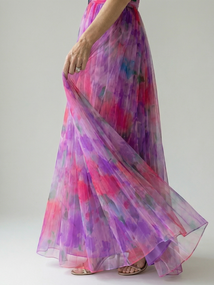 Solène Wrapped Bodice Maxi Dress